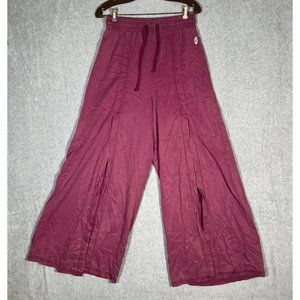 Free People Movement Ab Tracker Pants Womens Small Acai Wide Leg Split Flowy